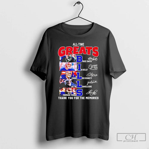 Premium All Time Greats Bills Thank You For The Memories Players T-Shirts, Hoodie, Sweatshirt | PopFlextees.com