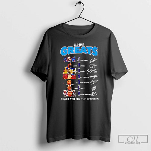 Premium All Time Greats Thunder Thank You For The Memories Players T-Shirts, Hoodie, Sweatshirt | PopFlextees.com