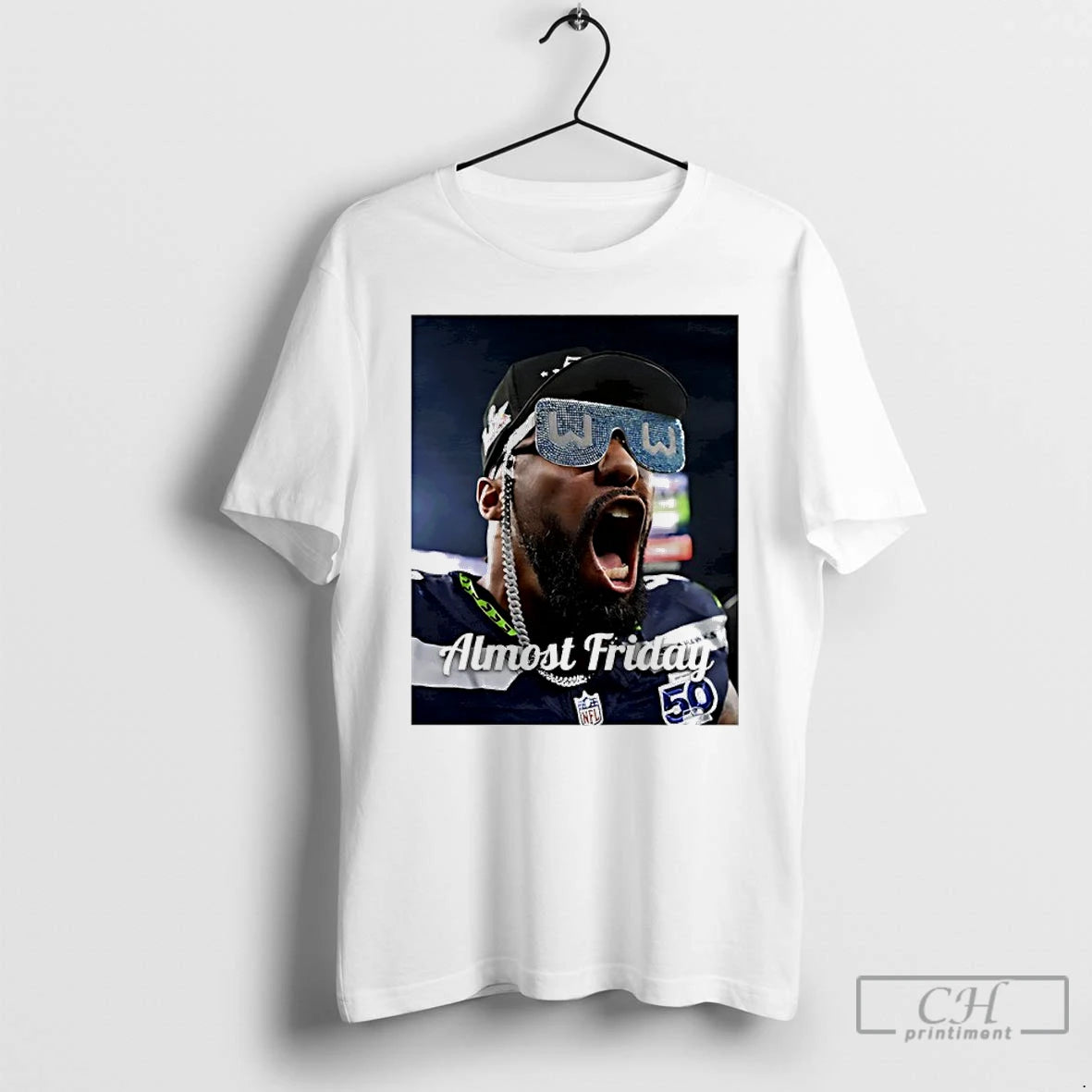 Premium Almost Friday W Glasses Seahawks Leonard Williams T-Shirts, Hoodie, Sweatshirt | PopFlextees.com
