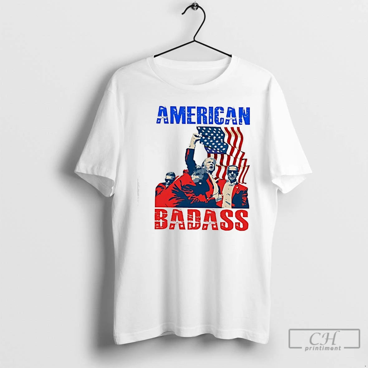 Premium American Badass U S President Donald Trump T-Shirts, Hoodie, Sweatshirt | PopFlextees.com