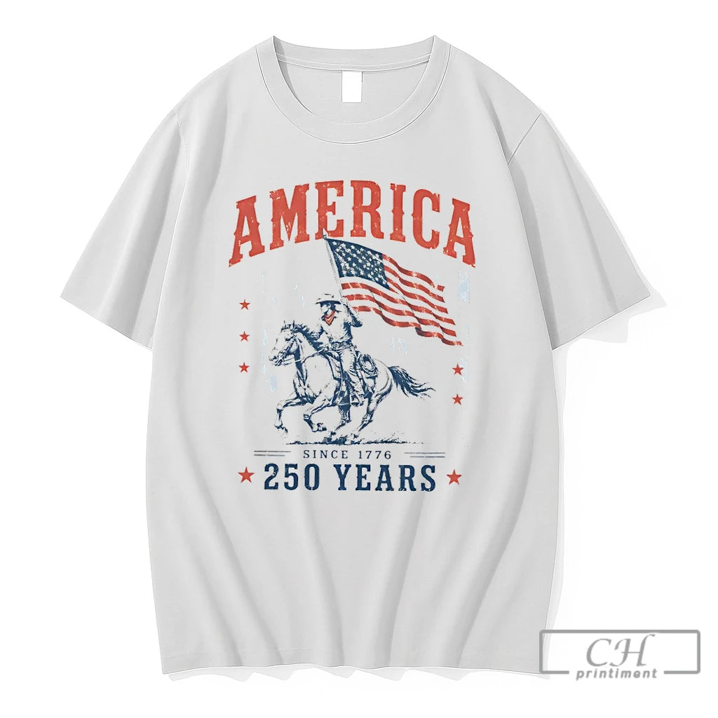 Premium American Cowboy Horse Flag America Since 1776 250 Years