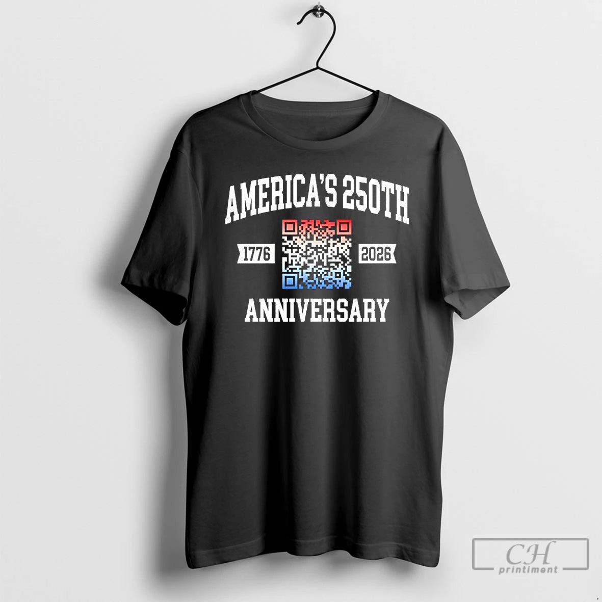 Premium Americas 250th Anniversary Qr Code T-Shirts, Hoodie, Sweatshirt | PopFlextees.com