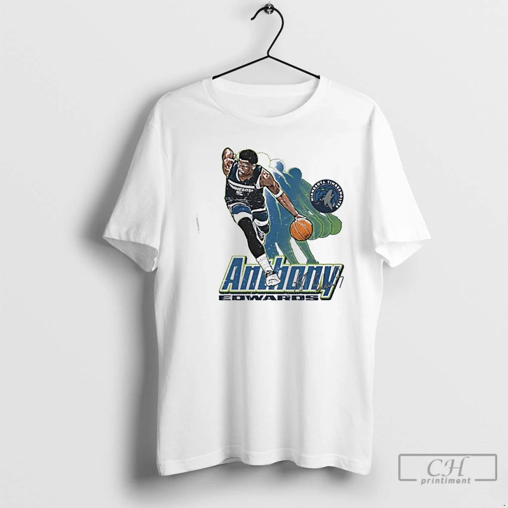 Premium Anthony Edwards Minnesota Timberwolves Basketball Retro Signature T-Shirts, Hoodie, Sweatshirt | PopFlextees.com