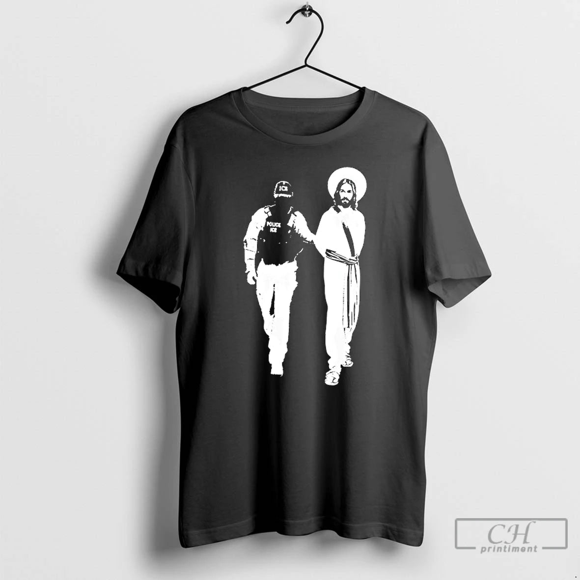 Premium Anti Ice Jesus Arrested Parody T-Shirts, Hoodie, Sweatshirt | PopFlextees.com