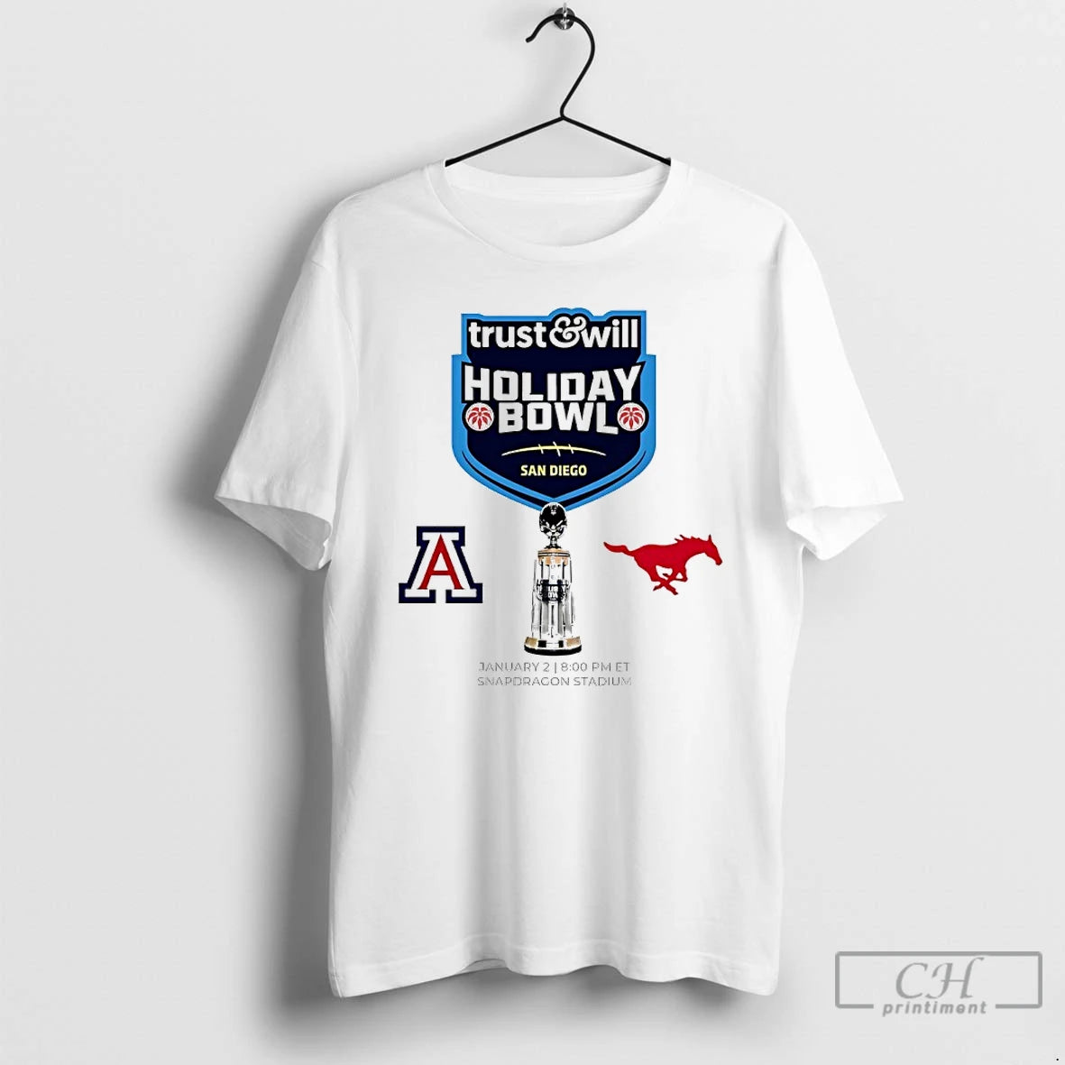 Premium Arizona Wildcats Vs Mustang Smu 2025 Trust Will Holiday Bowl T-Shirts, Hoodie, Sweatshirt | PopFlextees.com