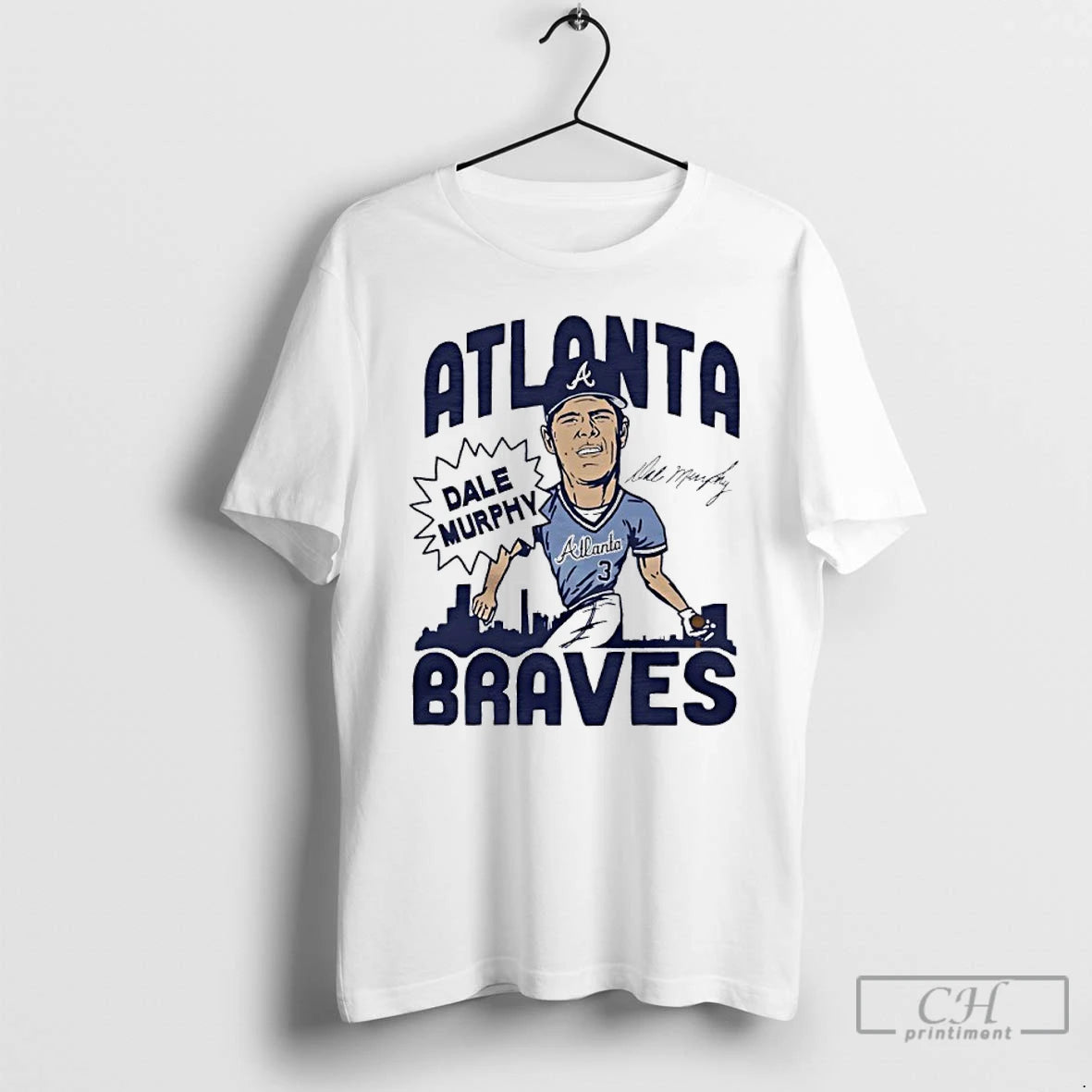 Premium Atlanta Braves Dale Murphy Swing Signature T-Shirts, Hoodie, Sweatshirt | PopFlextees.com