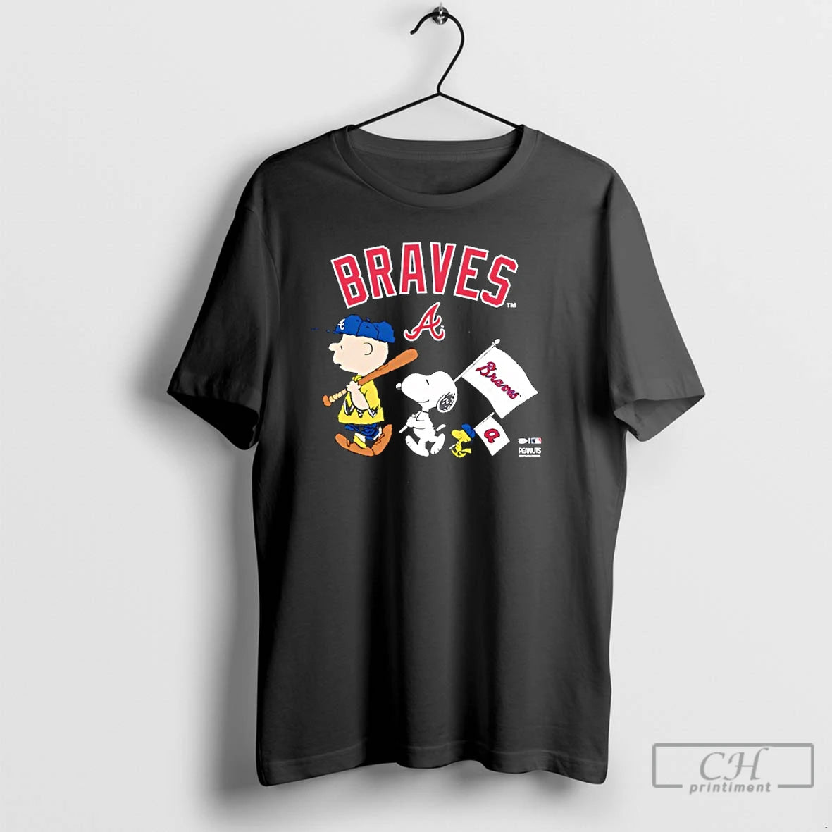 Premium Atlanta Braves Peanuts Flag T-Shirts, Hoodie, Sweatshirt | PopFlextees.com