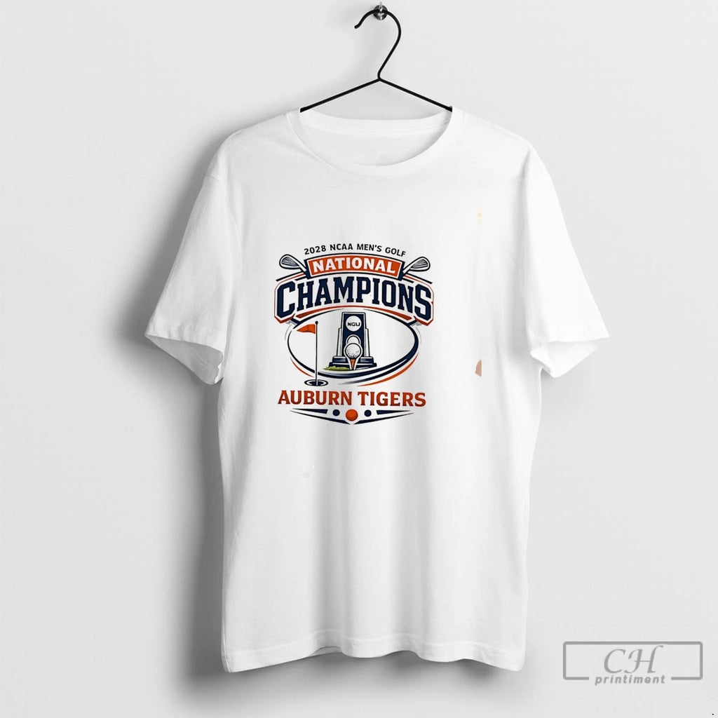 Premium Auburn Tigers 2026 Ncaa Golf National Champions Logo Tee