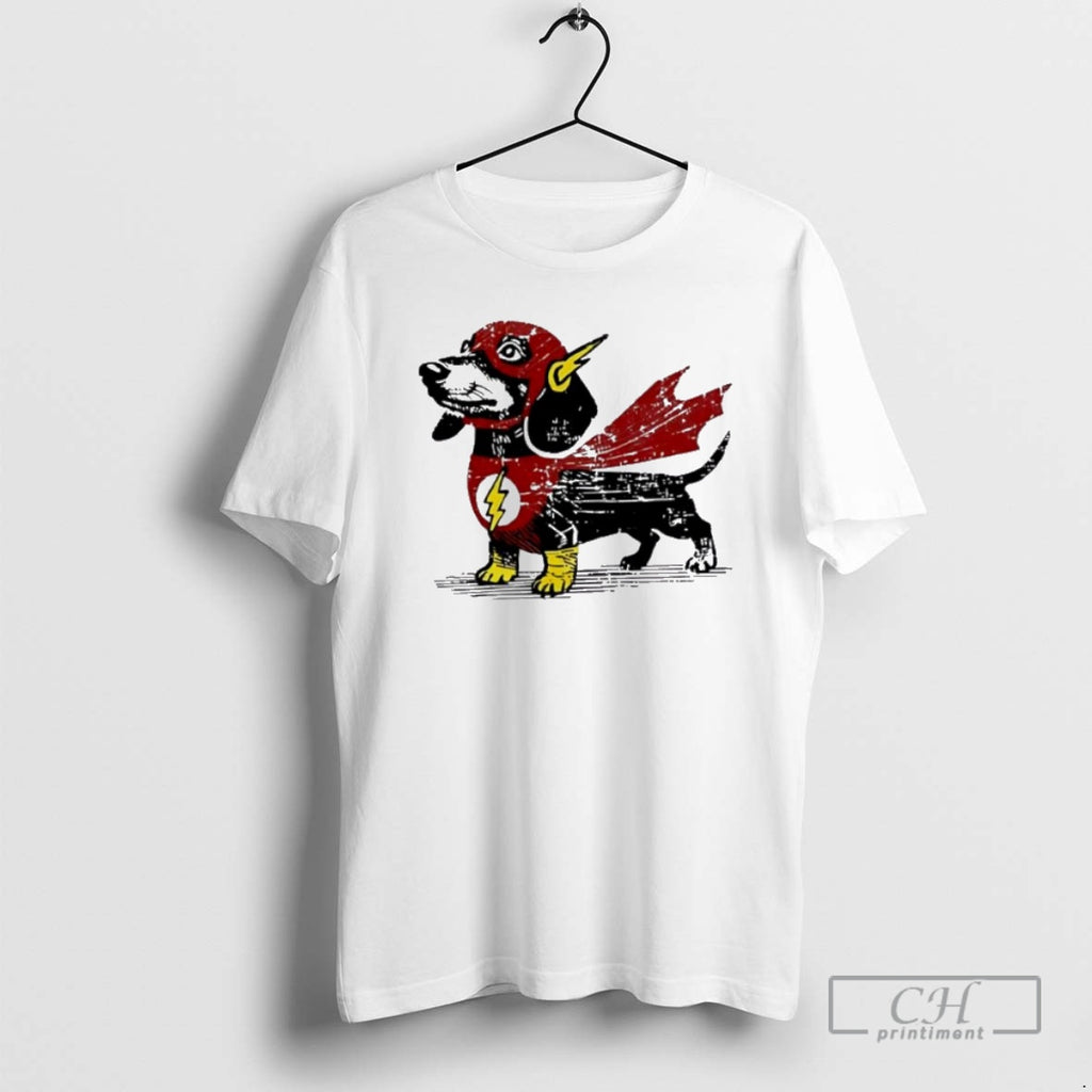 Premium Awesome Dachshund Superhero Funny Wiener Dog Shirt Sweater Hoodie, Sweatshirt | PopFlextees.com