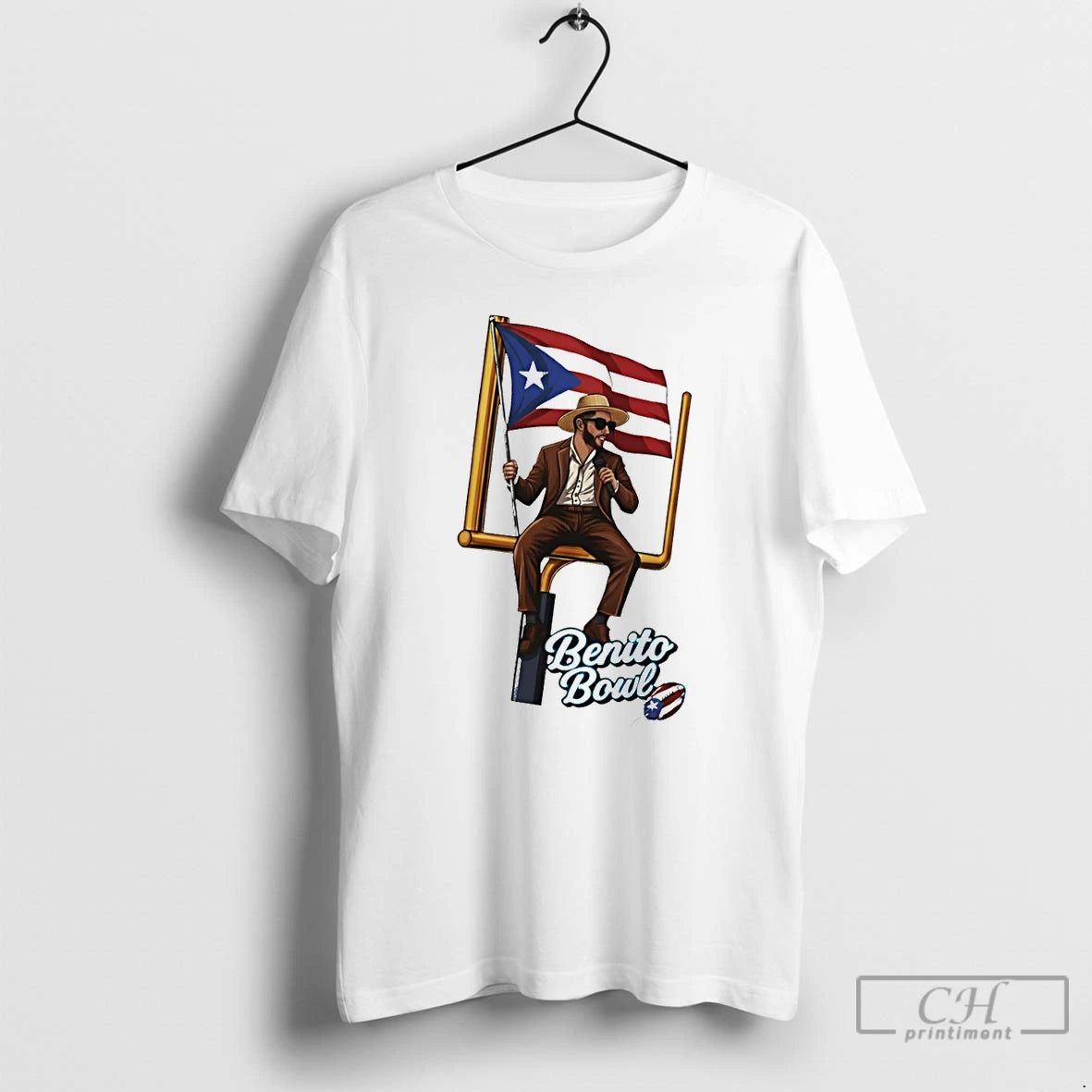 Premium Bad Bunny Benito Bowl Puerto Rican Football Halftime Show Flag T-Shirts, Hoodie, Sweatshirt | PopFlextees.com