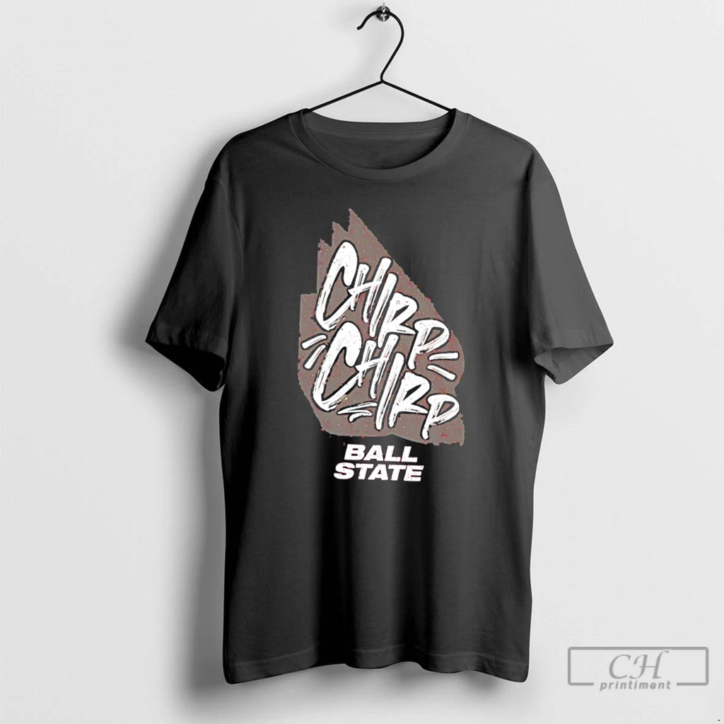 Premium Ball State Cardinals Chirp Chirp Text Tee