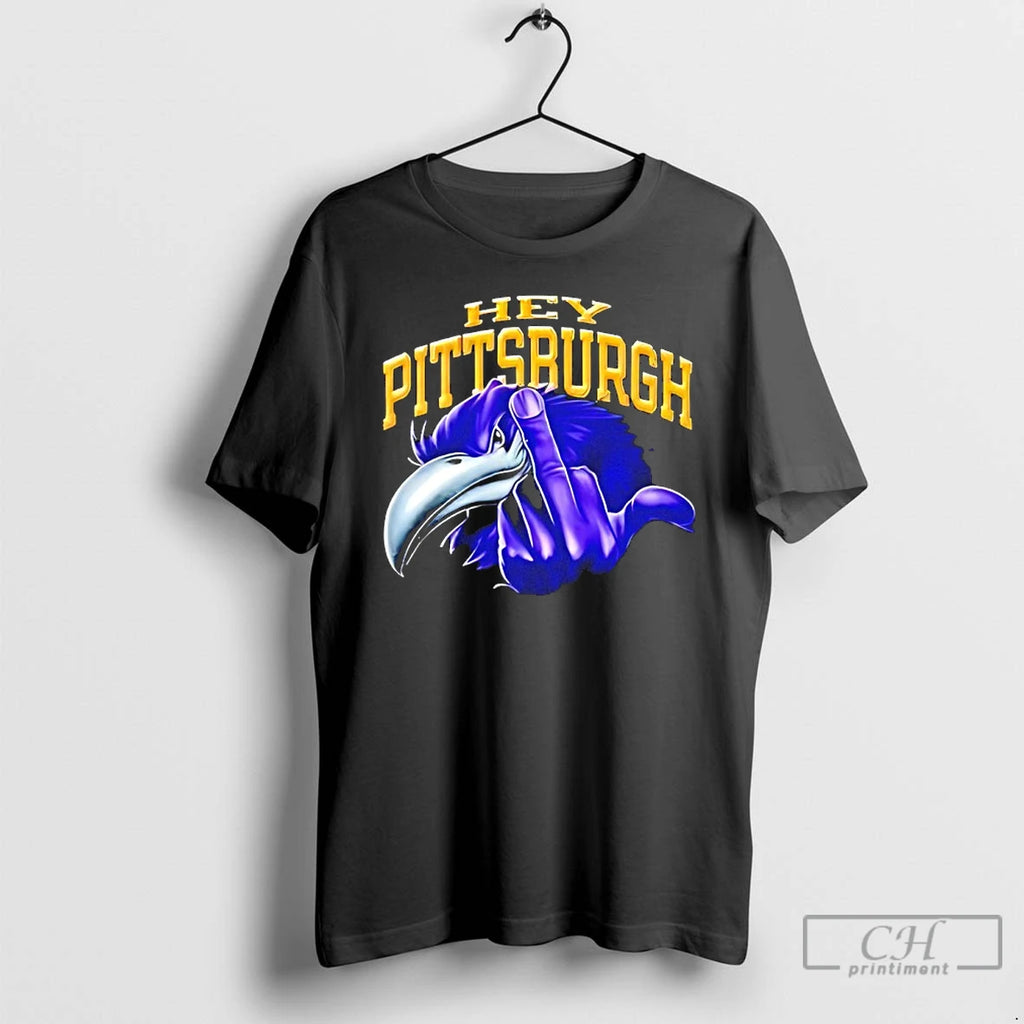 Premium Baltimore Ravens Hey Pittsburgh Fuck You Mascot T-Shirts, Hoodie, Sweatshirt | PopFlextees.com