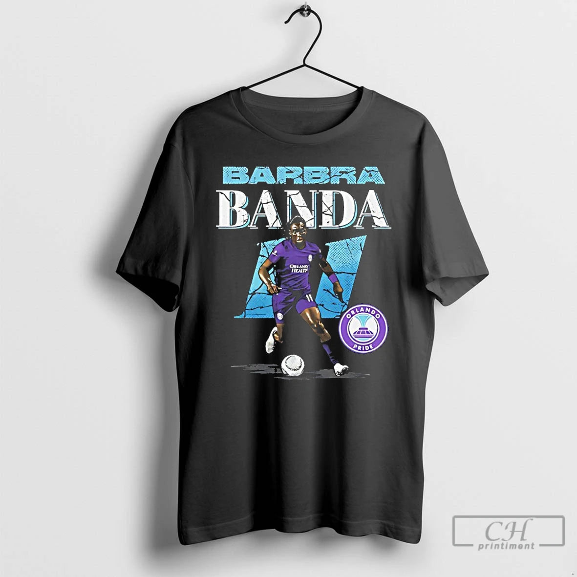 Premium Barbra Banda 11 Orlando Pride Cracked Name And Number Retro T-Shirts, Hoodie, Sweatshirt | PopFlextees.com