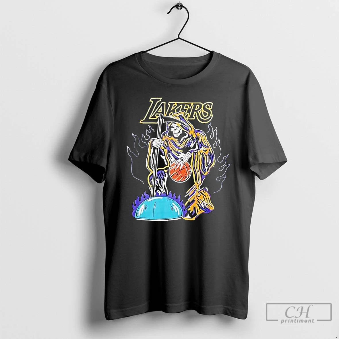 Premium Basketball Lakes Death Skeleton T-Shirts, Hoodie, Sweatshirt | PopFlextees.com