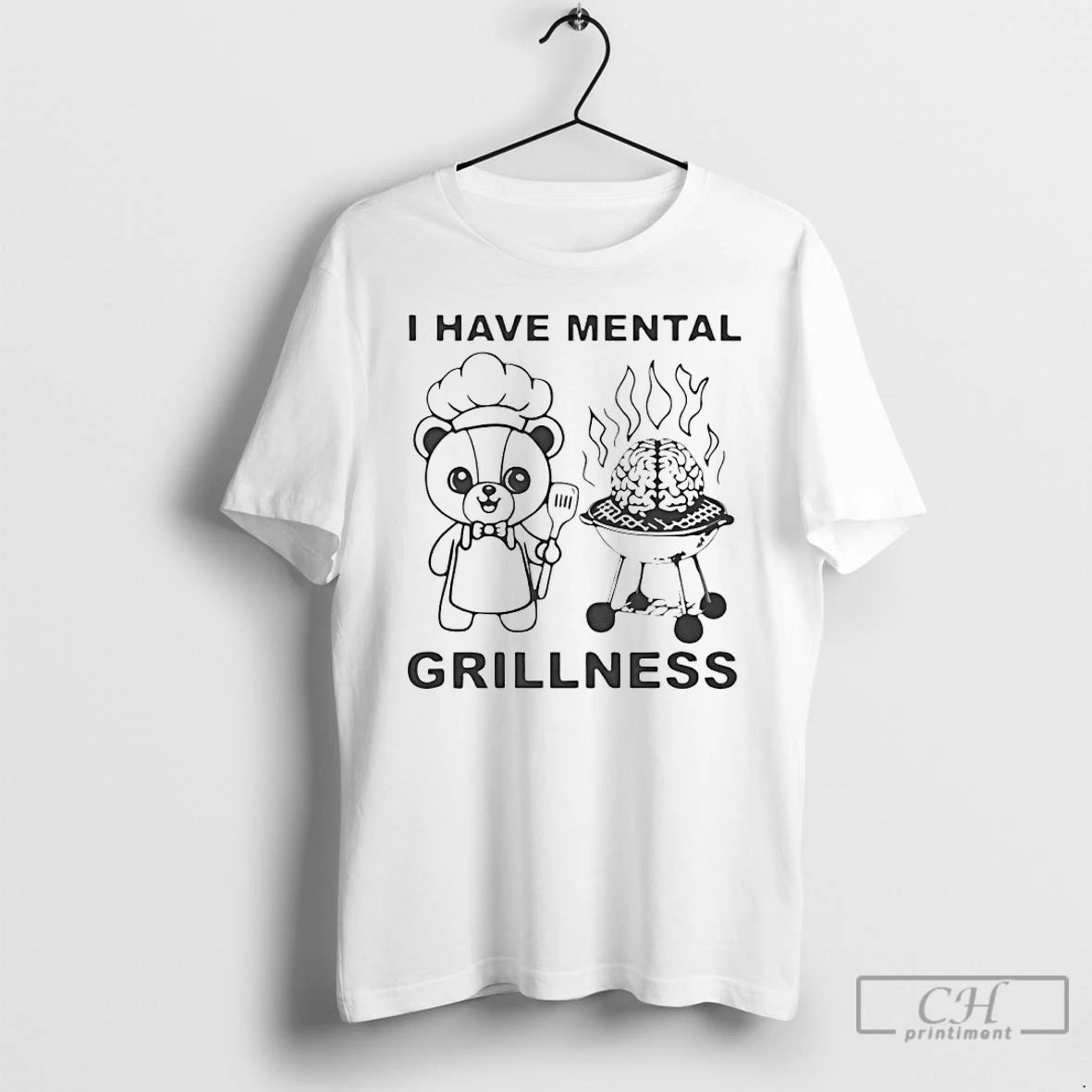 Premium Bear Cooking I Have Mental Grillness T-Shirts, Hoodie, Sweatshirt | PopFlextees.com