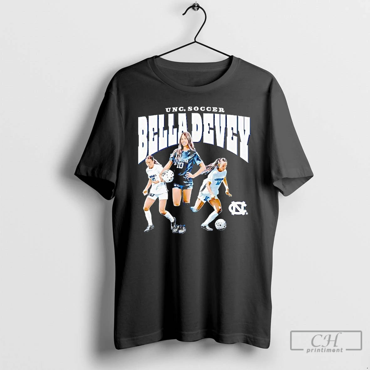 Premium Bella Devey Illustrated Unc Soccer Picture Collage T-Shirts, Hoodie, Sweatshirt | PopFlextees.com