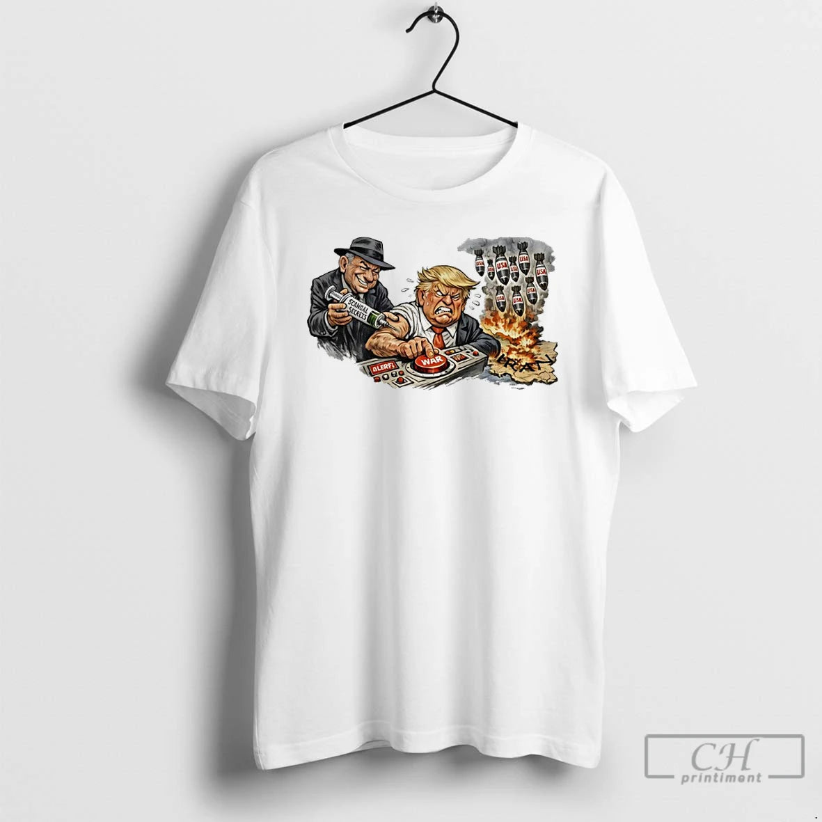 Premium Benjamin Netanyahu And Donald Trump With Epstein Scandal Caricature T-Shirts, Hoodie, Sweatshirt | PopFlextees.com
