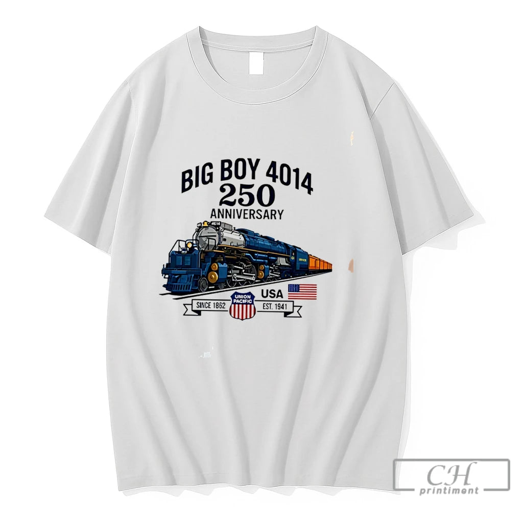 Premium Big Boy 4014 Train 250th Anniversary Patriotic American Locomotive Tee