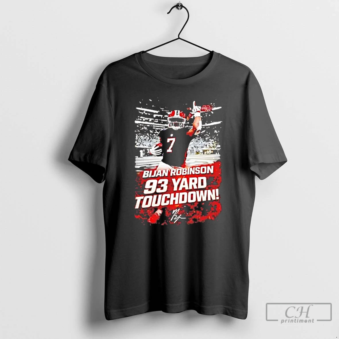 Premium Bijan Robinson 93 Yard Touchdown Falcons Beat Rams T-Shirts, Hoodie, Sweatshirt | PopFlextees.com
