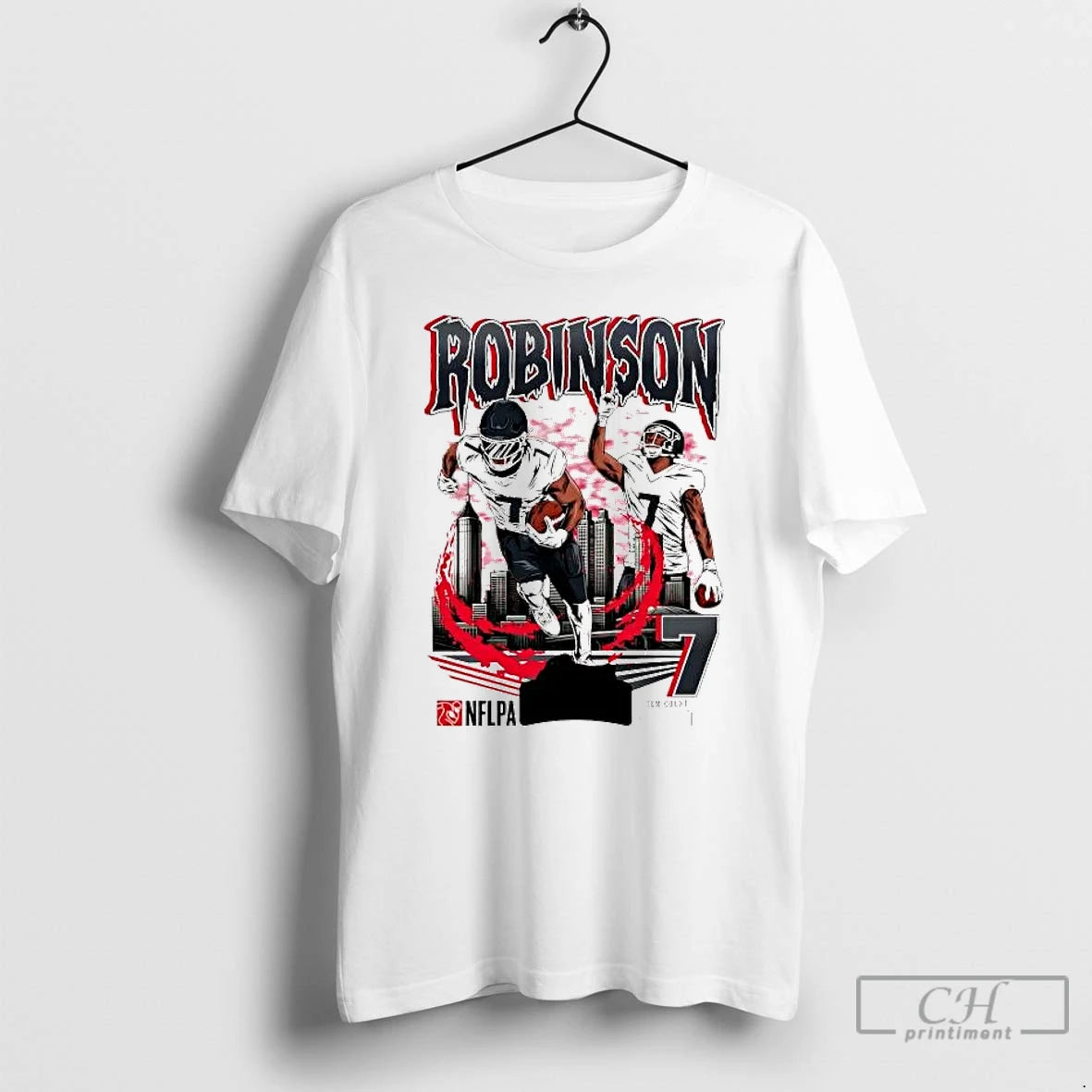 Premium Bijan Robinson Picture Collage Moments City Skyline T-Shirts, Hoodie, Sweatshirt | PopFlextees.com