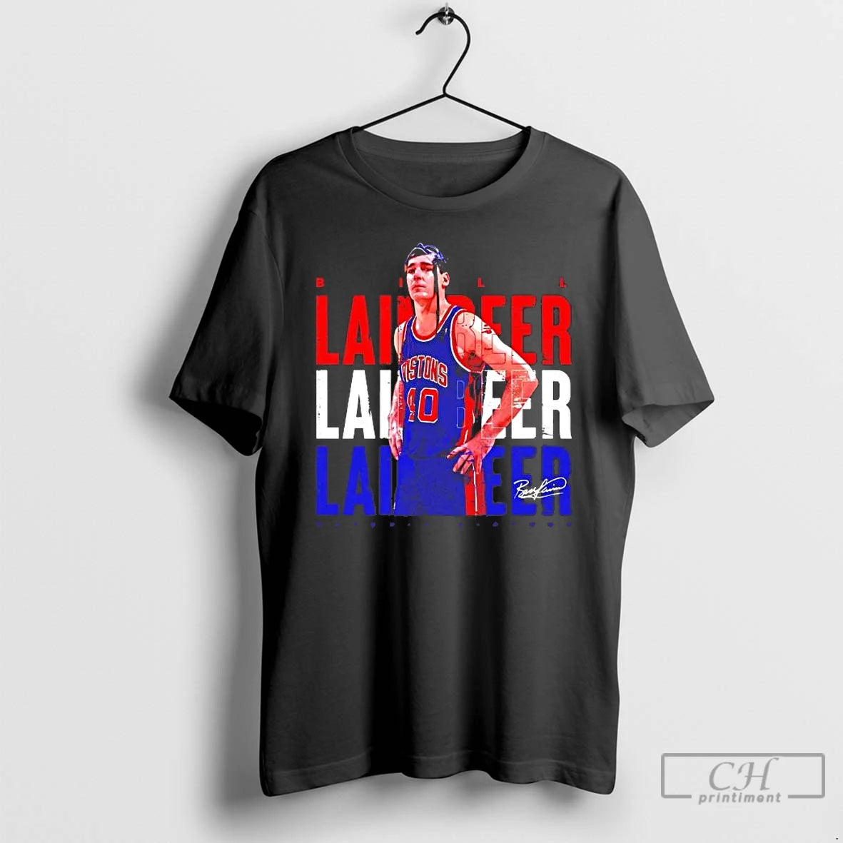 Premium Bill Laimbeer Portrait Detroit Pistons Signature T-Shirts, Hoodie, Sweatshirt | PopFlextees.com