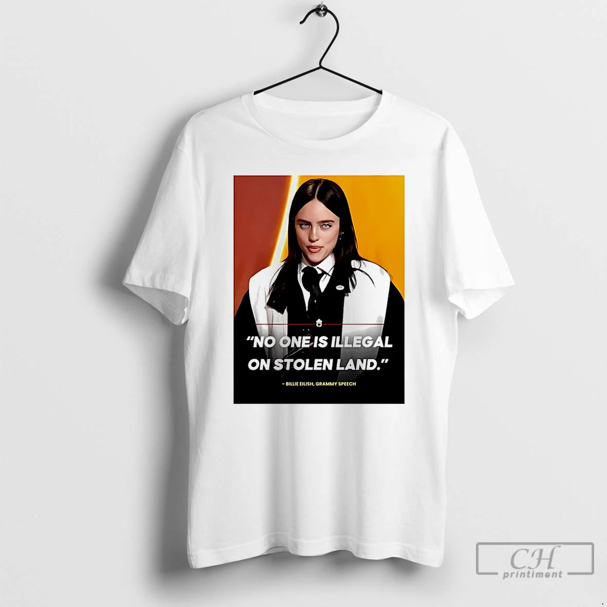 Premium Billie Eilish No One Is Illegal On Stolen Land T-Shirts, Hoodie, Sweatshirt | PopFlextees.com