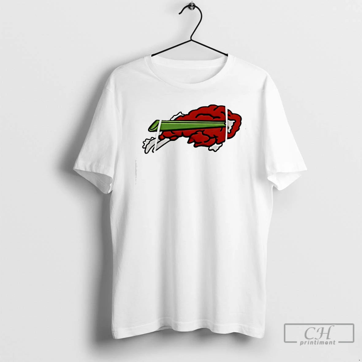 Premium Bills Football Fried Wings Print Waffle T-Shirts, Hoodie, Sweatshirt | PopFlextees.com