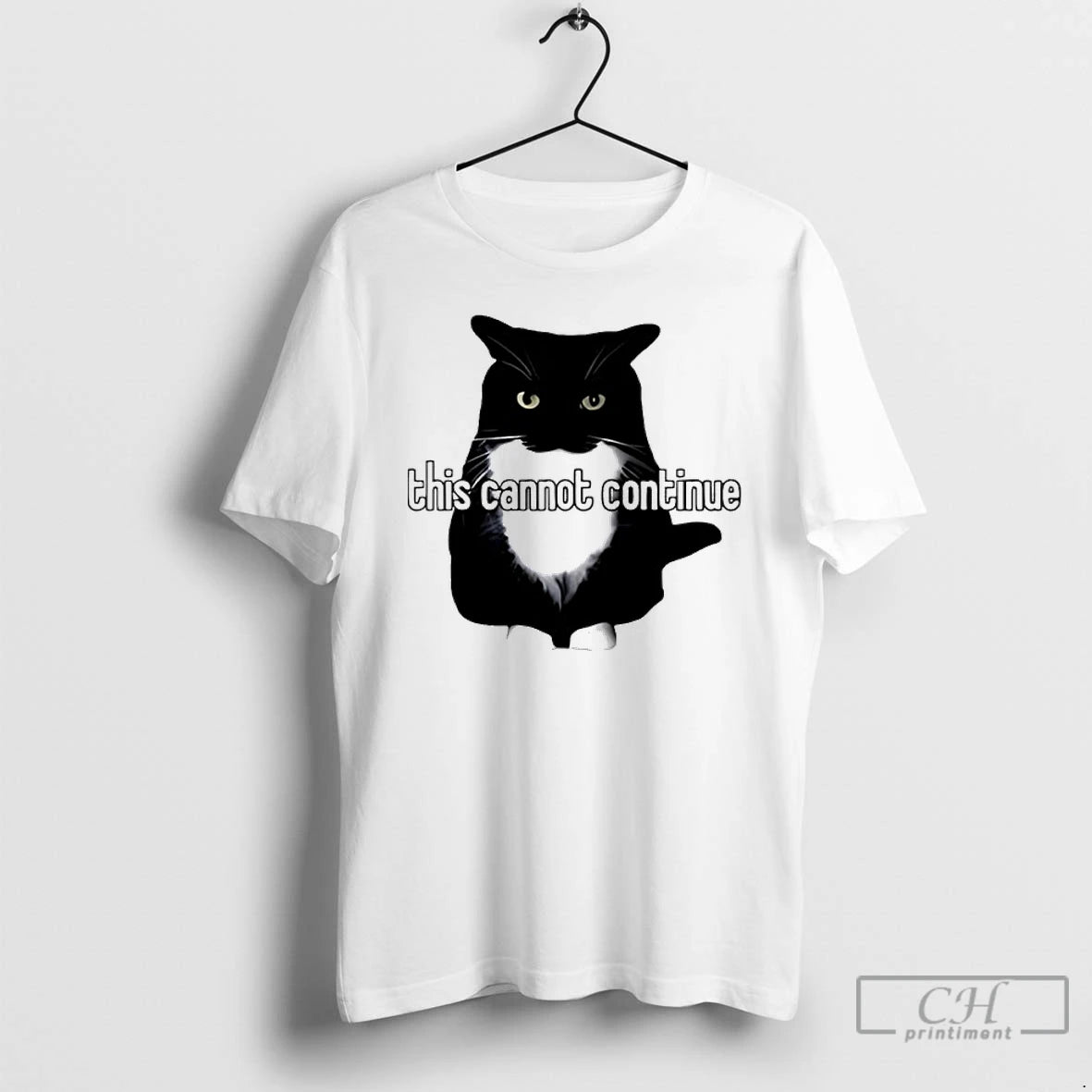 Premium Black Cat This Cannot Continue Unicouniuni T-Shirts, Hoodie, Sweatshirt | PopFlextees.com