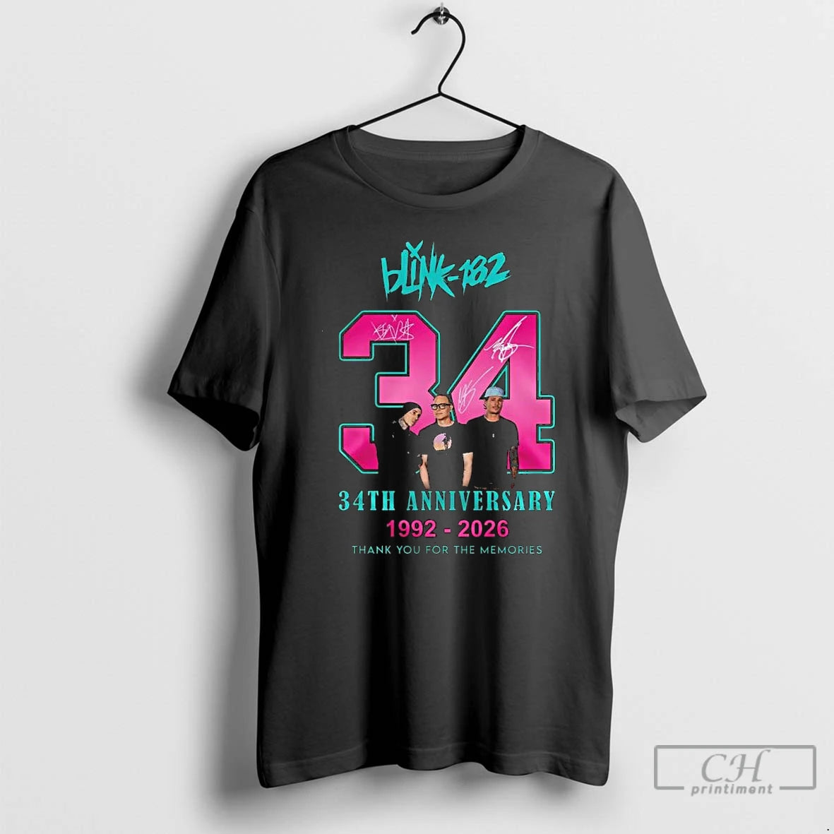 Premium Blink 182 34th Anniversary 1992 %ce%b3co 2026 Thank You For The Memories T Shirts Hoodie, Sweatshirt
