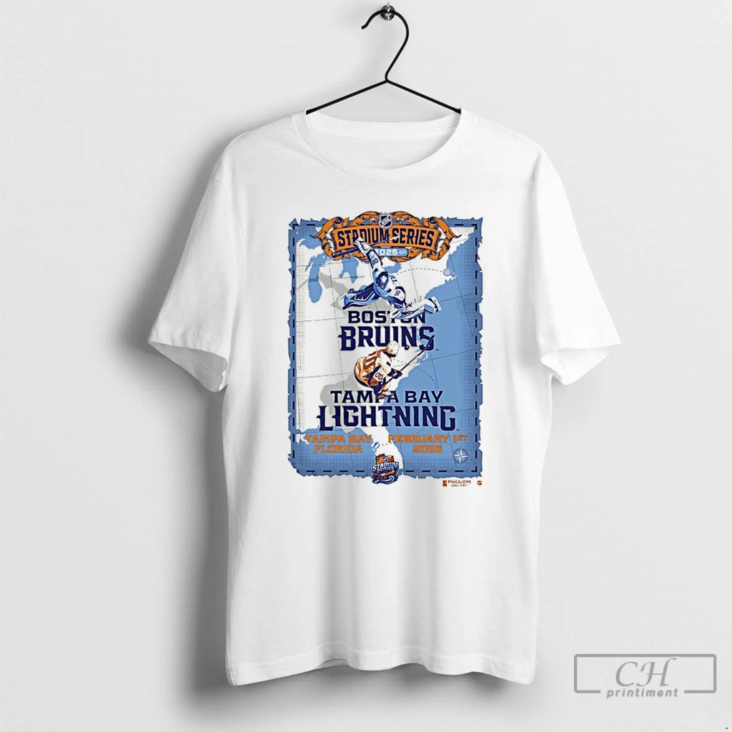 Premium Boston Bruins Vs Tampa Bay Lightning 2026 Nhl Stadium Series T-Shirts, Hoodie, Sweatshirt | PopFlextees.com