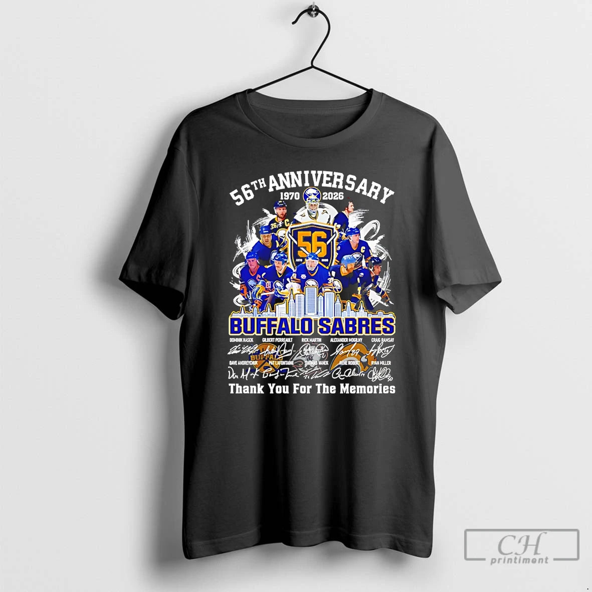 Premium Buffalo Sabres 56th Anniversary 1970 2026 Thank You For The Memories T Shirts Sweater Hoodie, Sweatshirt