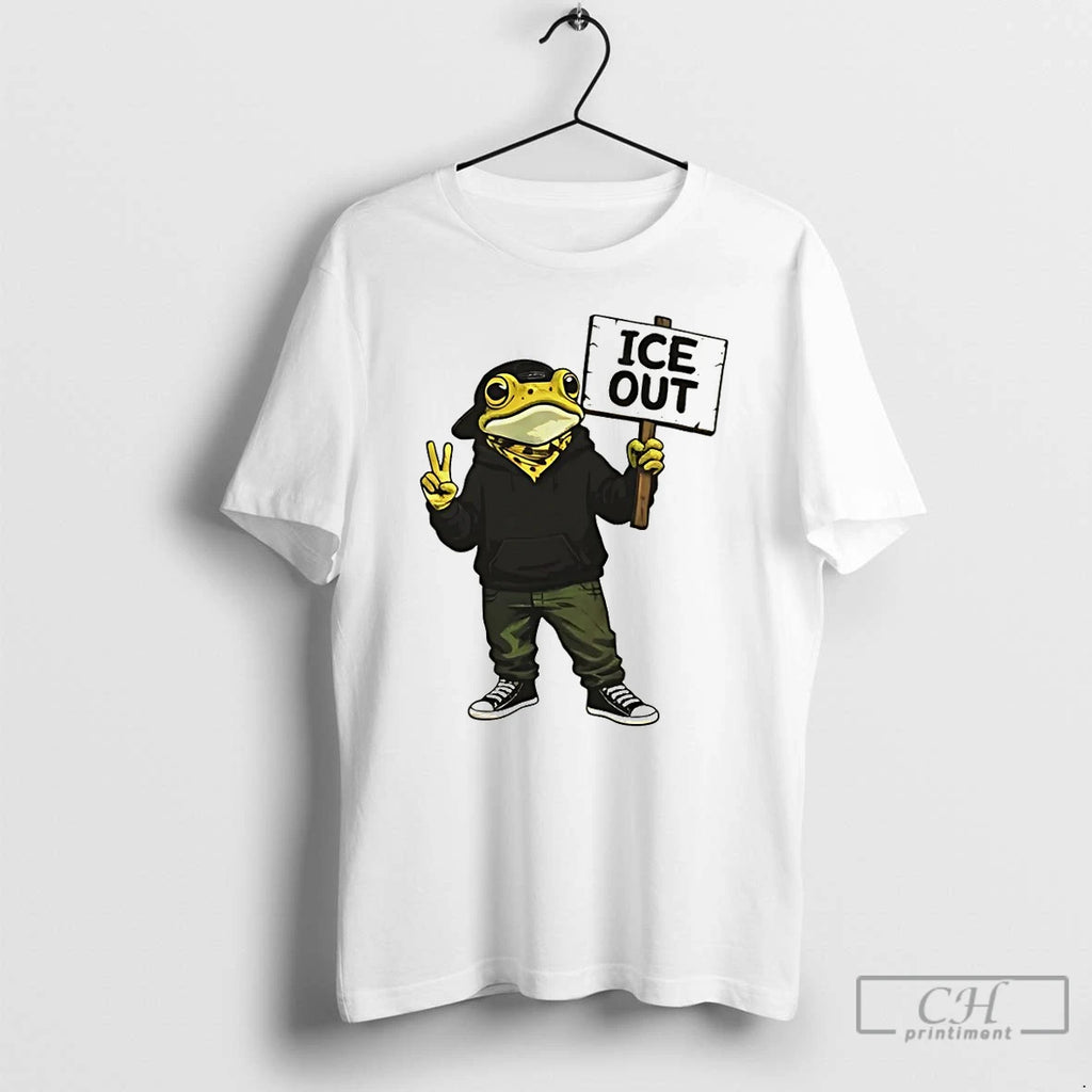 Premium Bunny Ice Out Frog Peaceful Resistance Concho Fuck Ice T-Shirts, Hoodie, Sweatshirt | PopFlextees.com