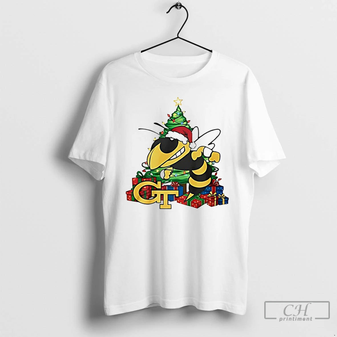 Premium Buzz Georgia Tech Yellow Jackets Santa Hat Merry Christmas T-Shirts, Hoodie, Sweatshirt | PopFlextees.com