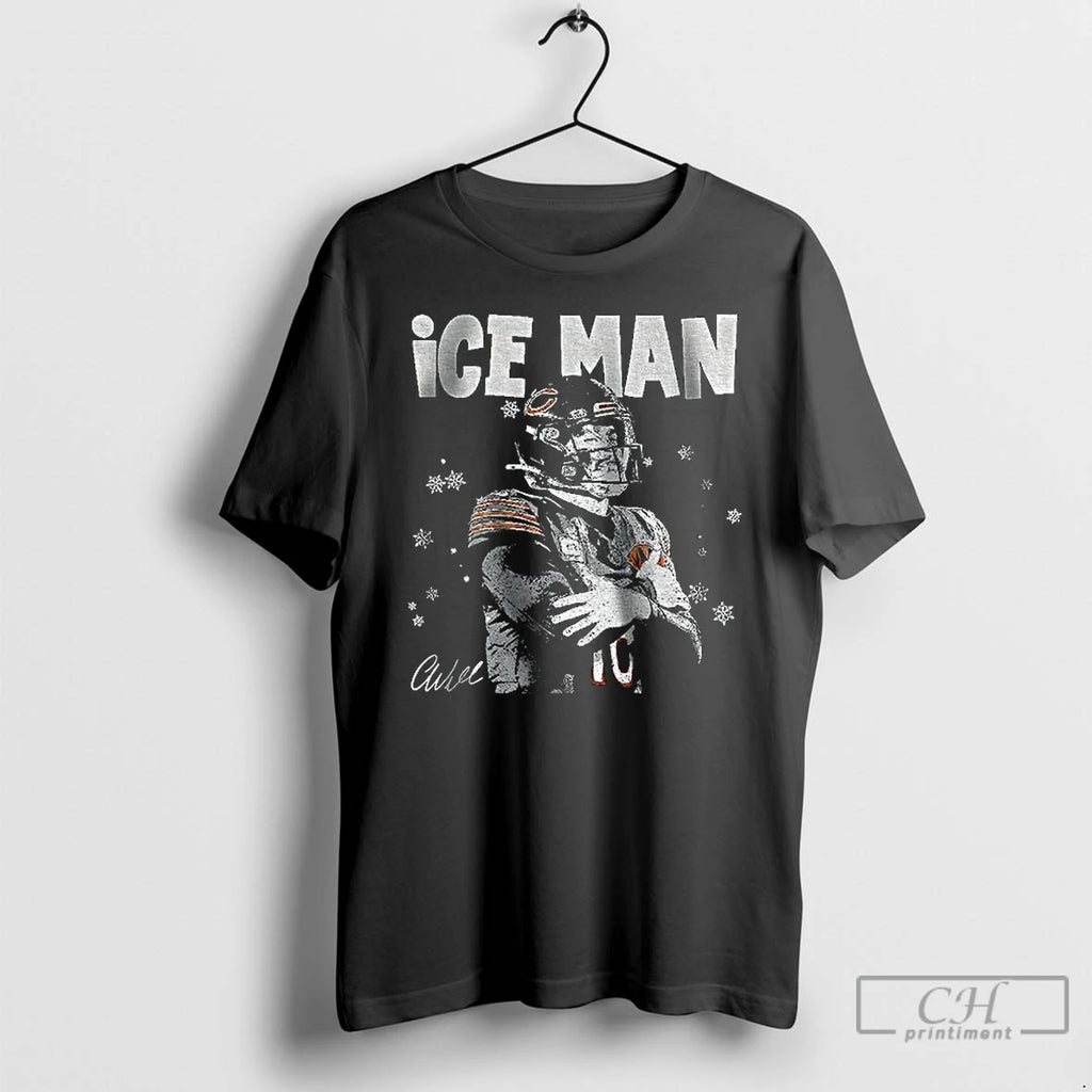 Premium Caleb Williams Football Vintage Ice Man Chicago Football Signature T-Shirts, Hoodie, Sweatshirt | PopFlextees.com