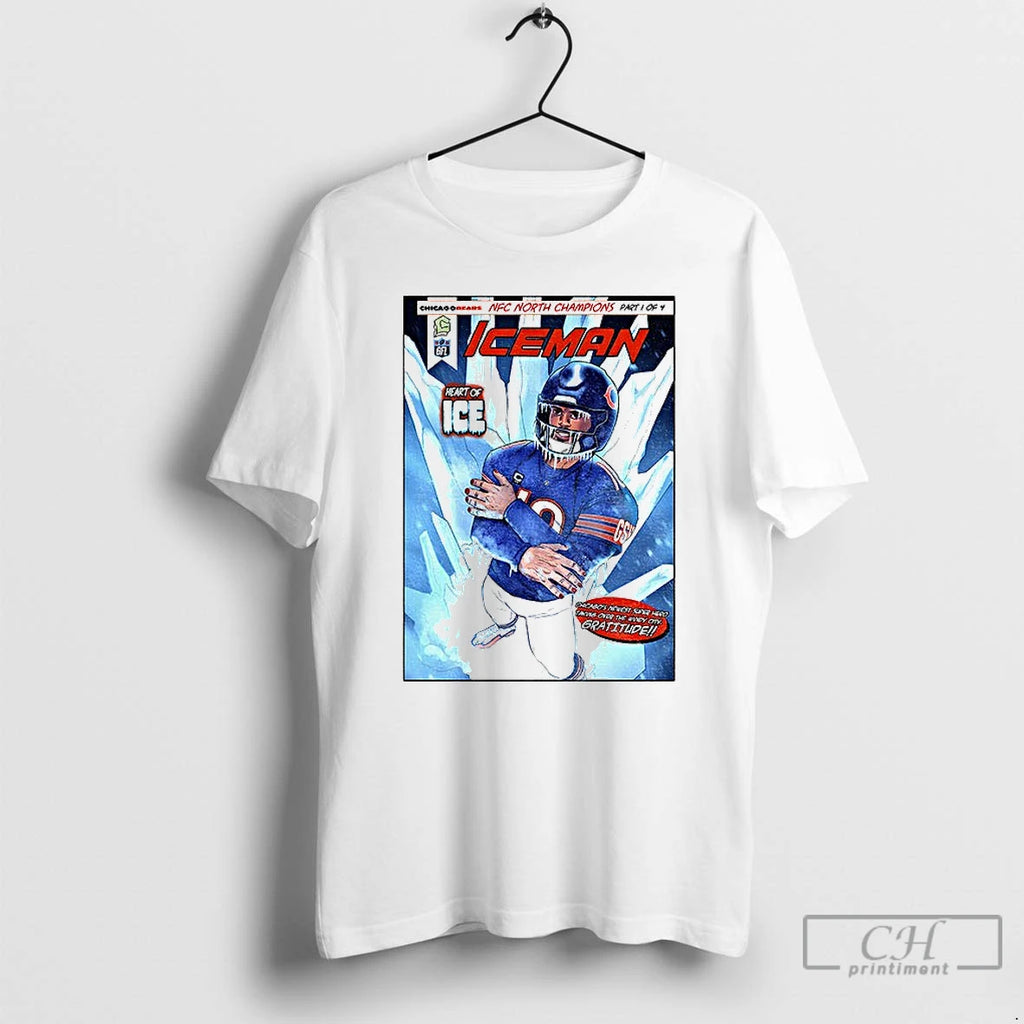 Premium Caleb Williams Nfc North Champions Iceman Heart Of Ice T-Shirts, Hoodie, Sweatshirt | PopFlextees.com