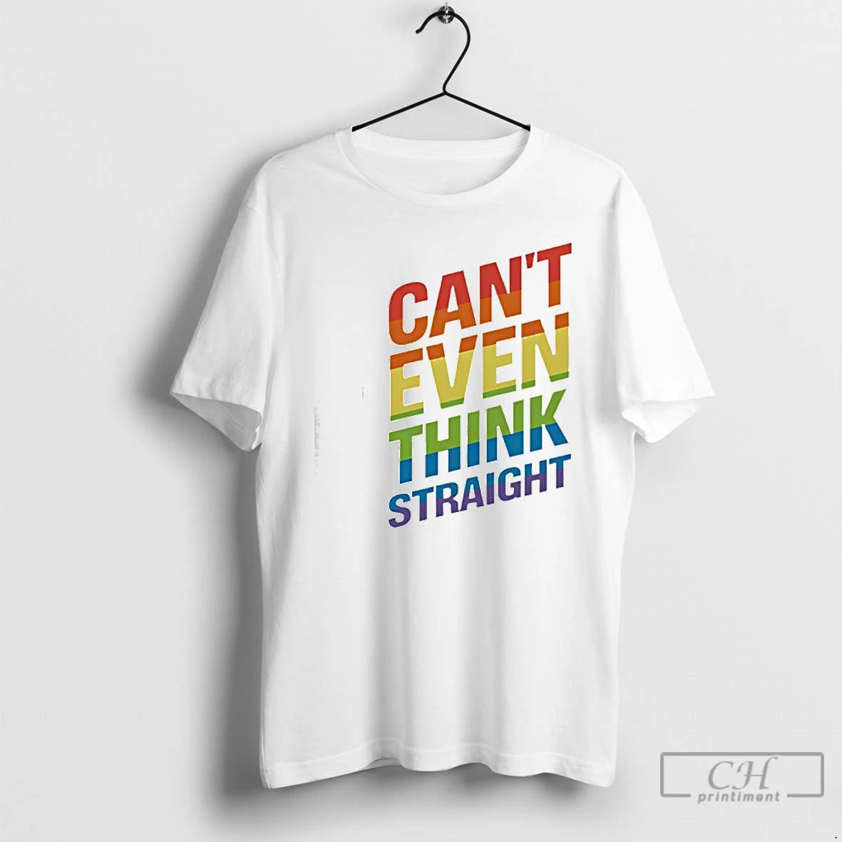Premium Cant Even Think Straight Rainbow Flag Lgbtq T-Shirts, Hoodie, Sweatshirt | PopFlextees.com