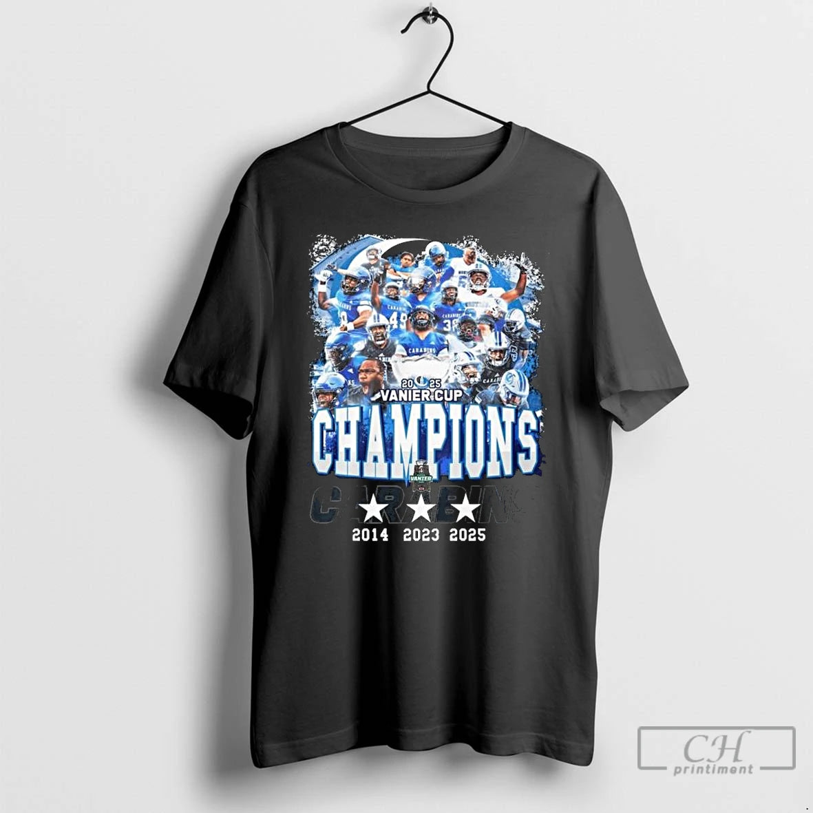 Premium Carabins Football 2025 Vanier Cup Champions 2014 2023 2025 T-Shirts, Hoodie, Sweatshirt | PopFlextees.com