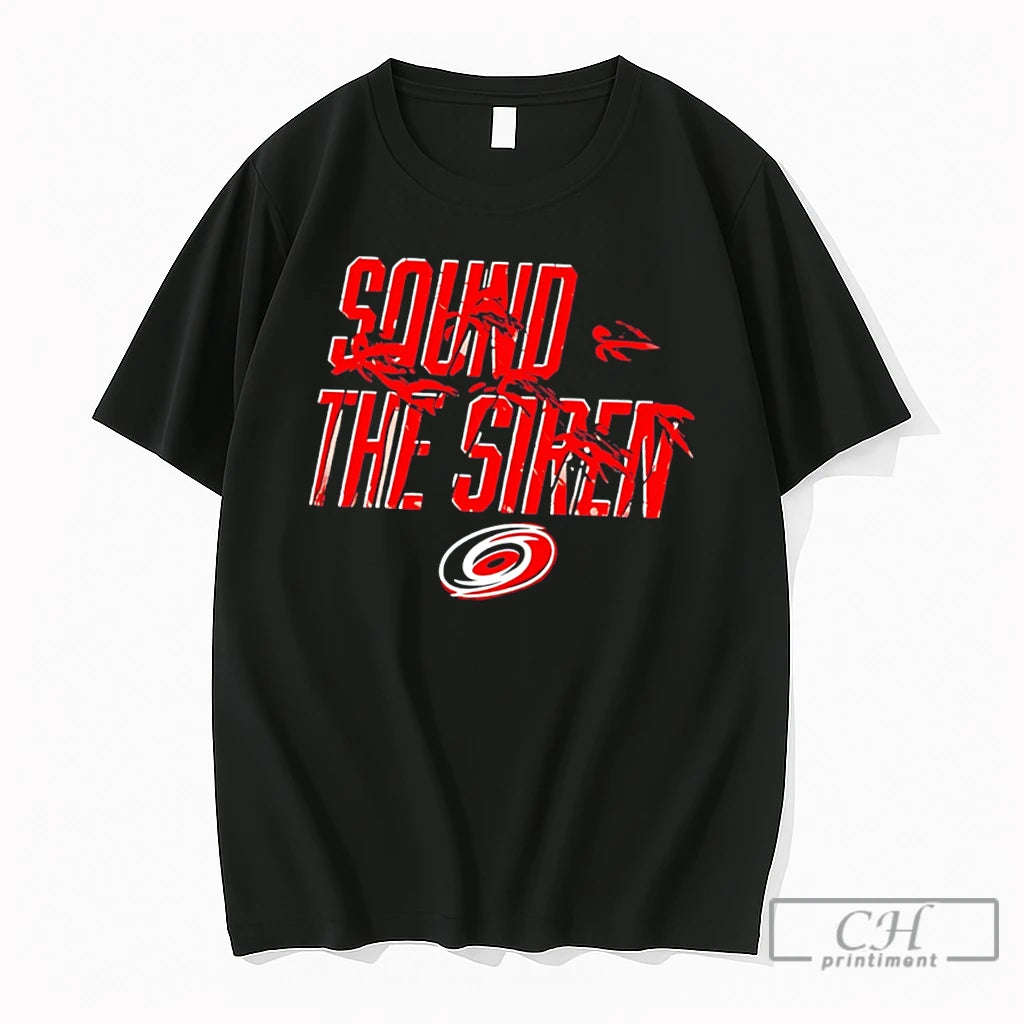 Premium Carolina Hurricanes Sound The Siren 2026 Playoffs Logo Tee