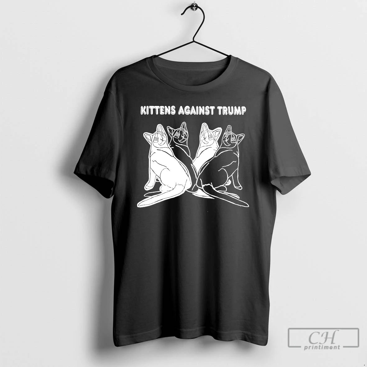 Premium Cat Kittens Against Trump T-Shirts, Hoodie, Sweatshirt | PopFlextees.com