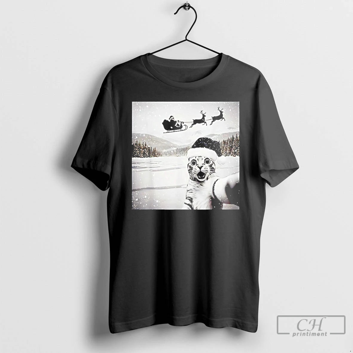 Cat Selfie Santa T-Shirts, Hoodie, Sweatshirt