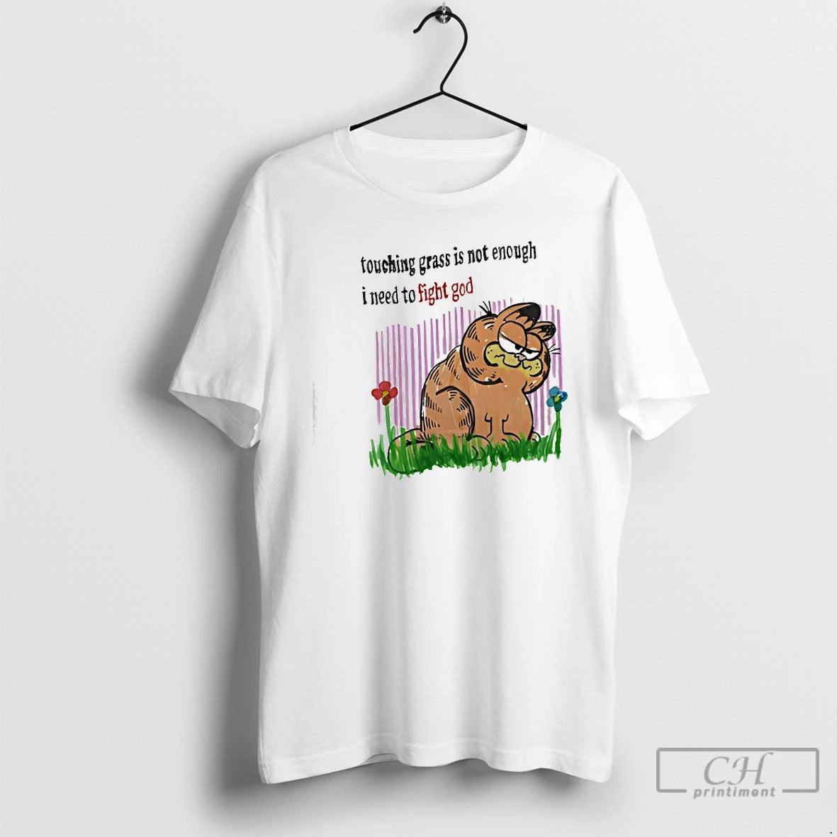 Premium Cat Touching Grass Is Not Enough T-Shirts, Hoodie, Sweatshirt | PopFlextees.com
