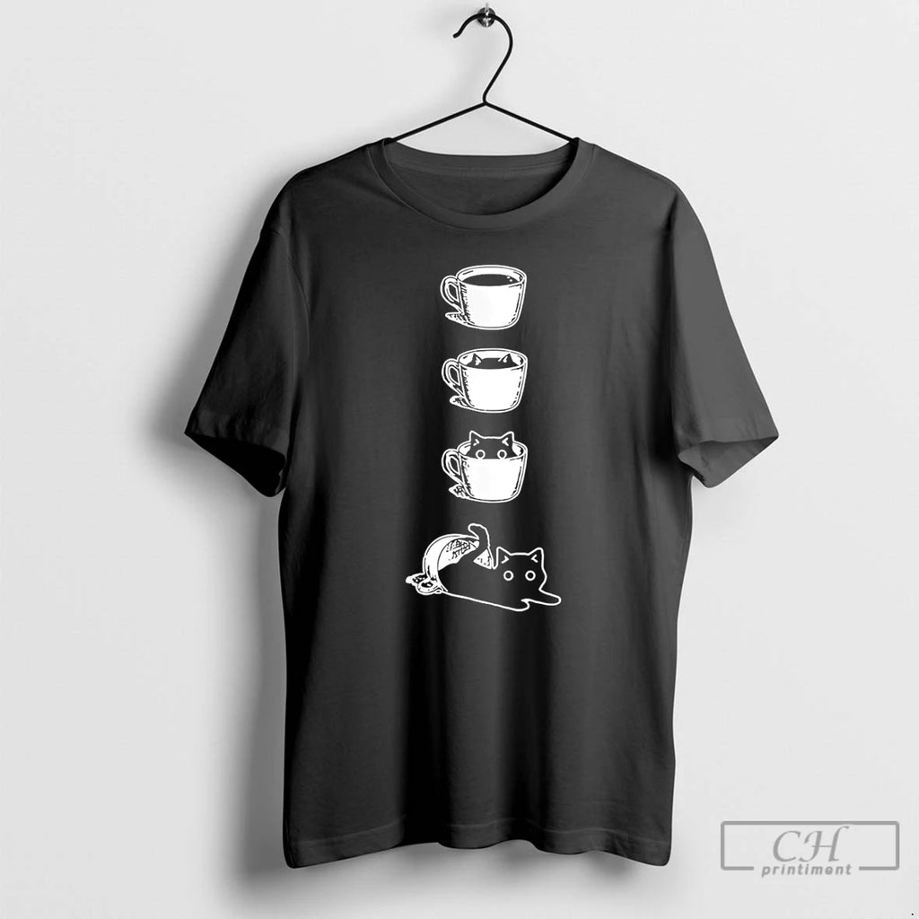 Premium Cat And Coffee Japanese T-Shirts, Hoodie, Sweatshirt | PopFlextees.com
