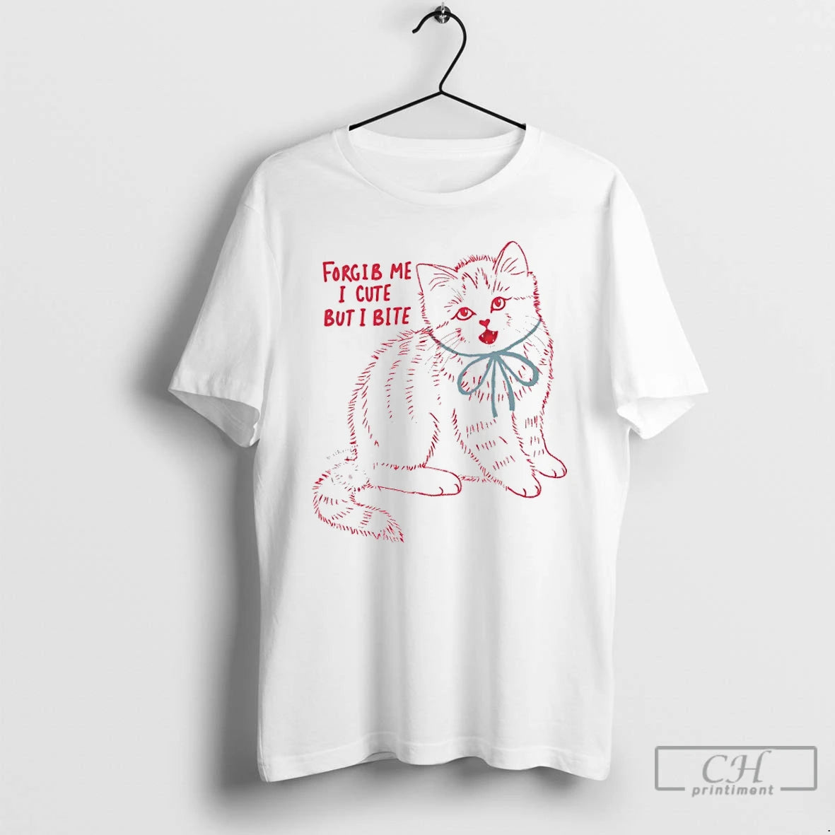 Premium Cat Forgib Me I Cute But I Bite T-Shirts, Hoodie, Sweatshirt | PopFlextees.com