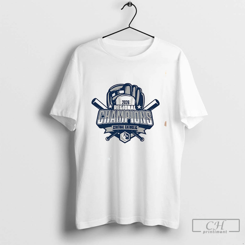 Premium Central Catholic 2026 Baseball Regional Champions Logo Tee