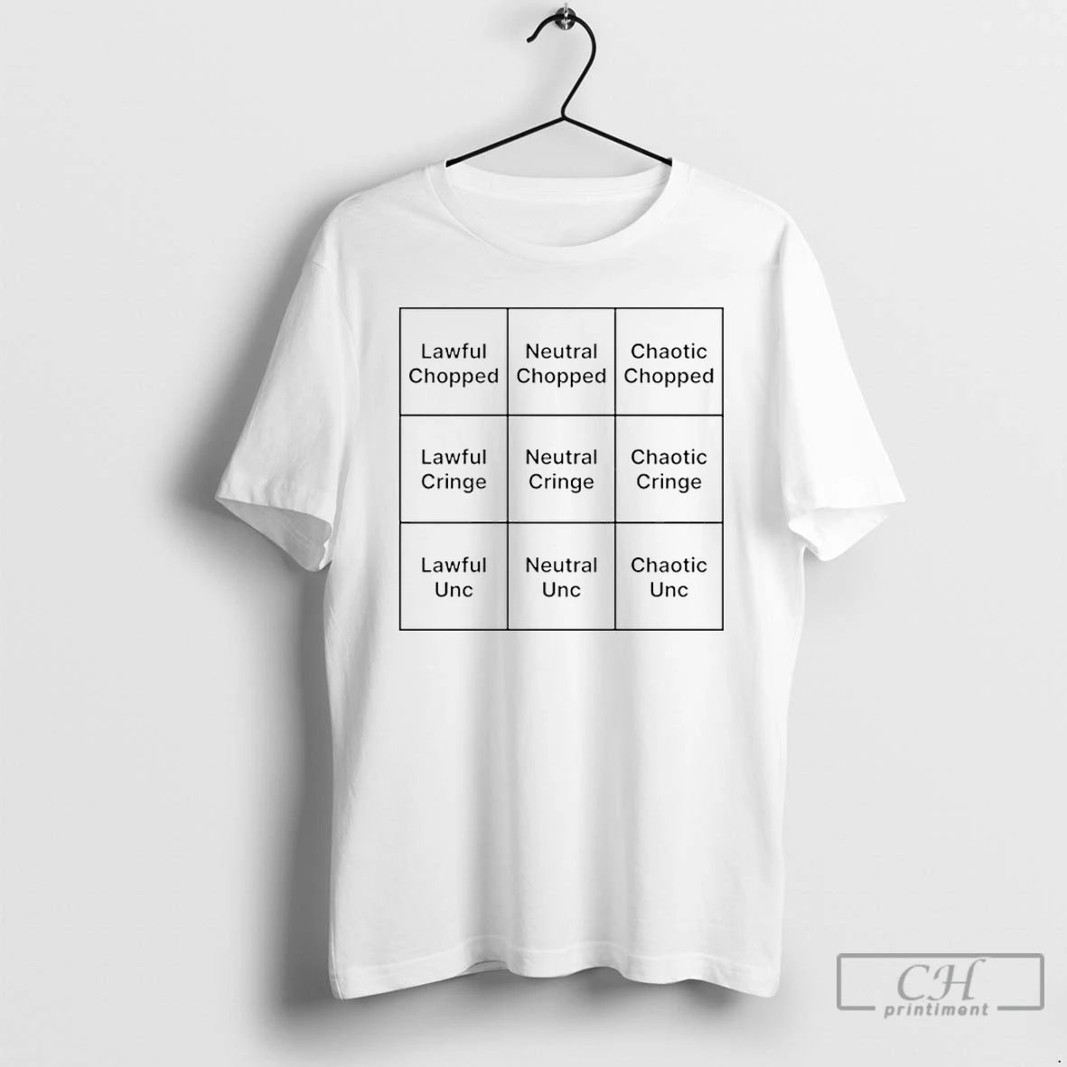 Premium Chopped Lawful Neutral Chaotic T-Shirts, Hoodie, Sweatshirt | PopFlextees.com