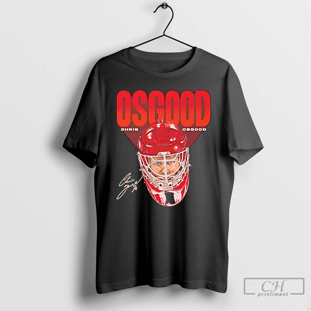 Premium Chris Osgood Detroit Red Wings Big Head Signature T-Shirts, Hoodie, Sweatshirt | PopFlextees.com