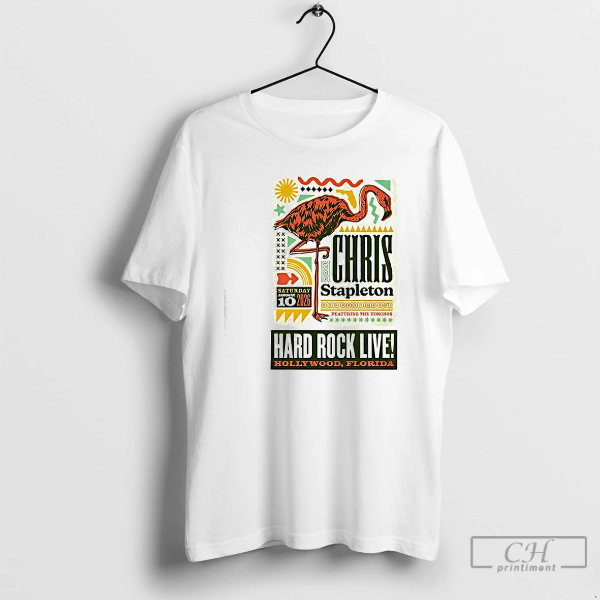 Premium Chris Stapleton 10th January 2026 Hollywood Fl T-Shirts, Hoodie, Sweatshirt | PopFlextees.com
