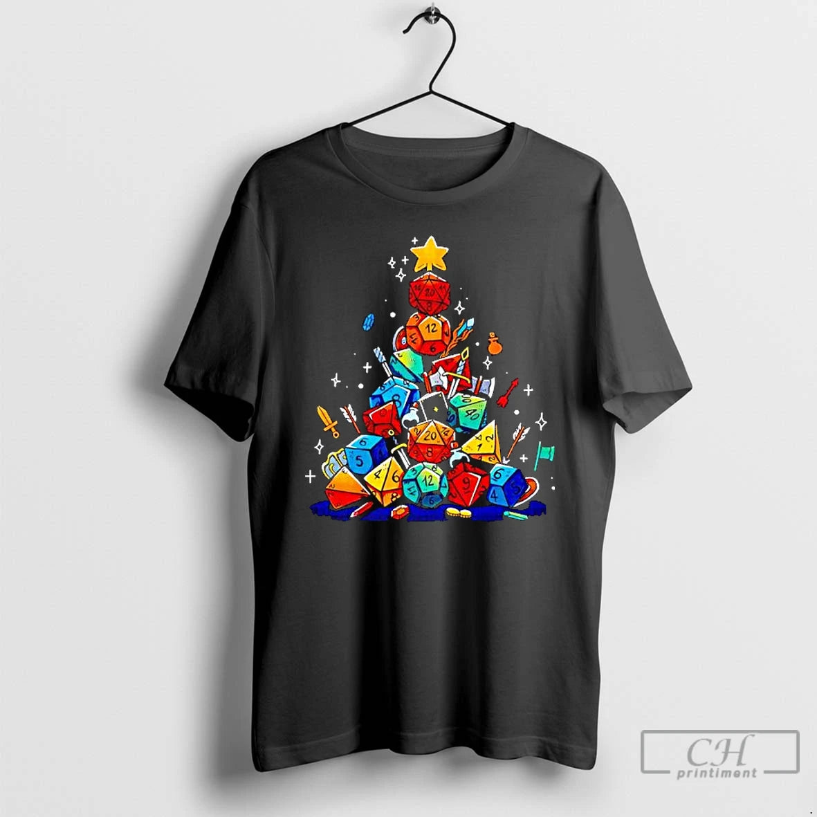 Premium Christmas Dice Tree Style 2025 T-Shirts, Hoodie, Sweatshirt | PopFlextees.com