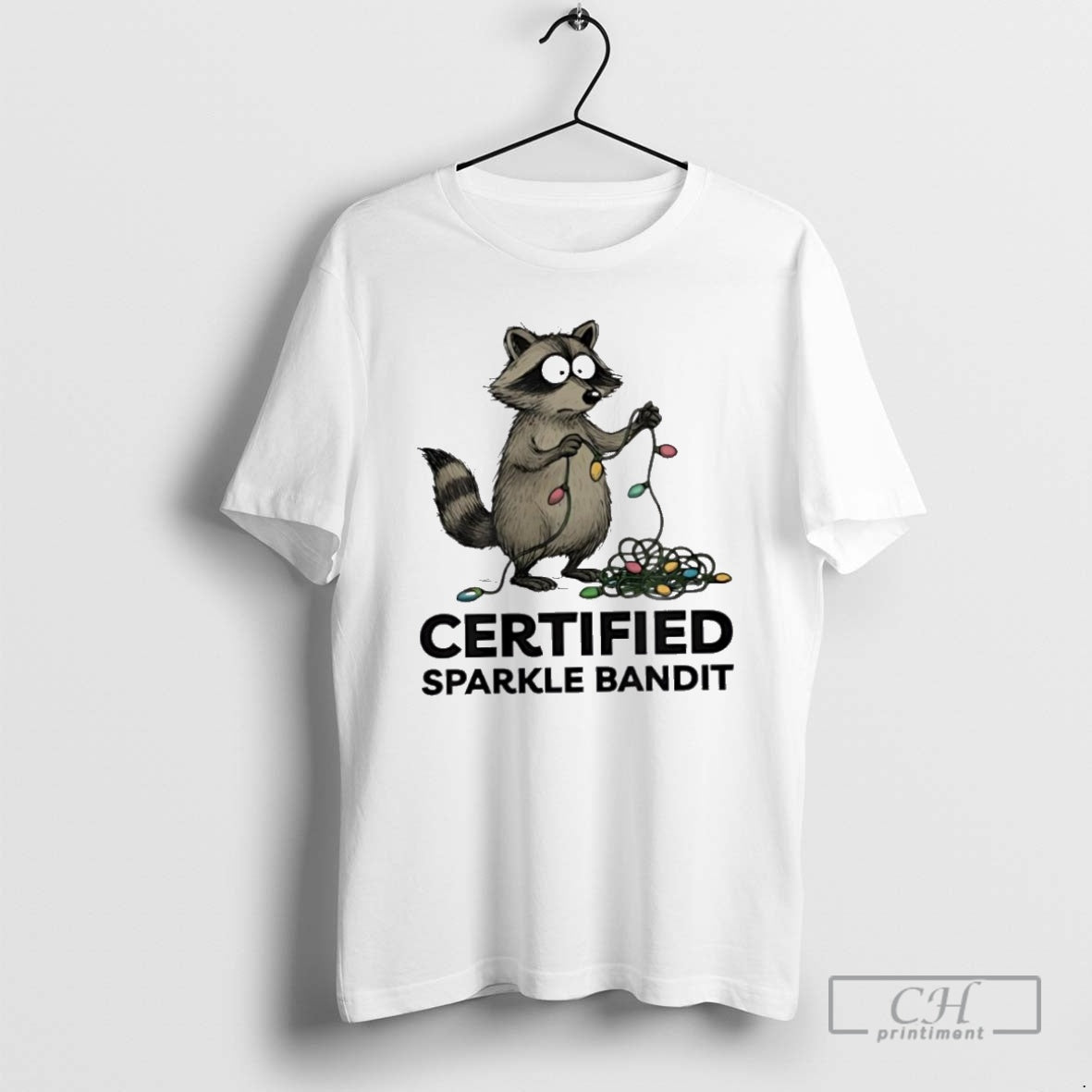 Premium Christmas Raccoon Holiday Certified Sparkle Bandit Shirt Sweater Hoodie, Sweatshirt | PopFlextees.com