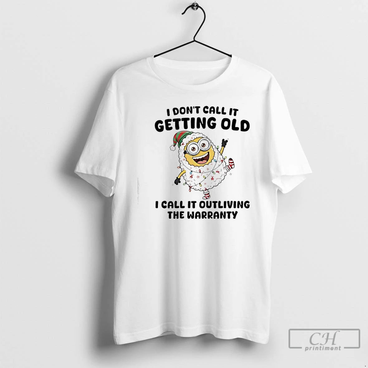 Premium Christmas Lights Minion I Dont Call It Getting Old I Call It Outliving The T-Shirts, Hoodie, Sweatshirt